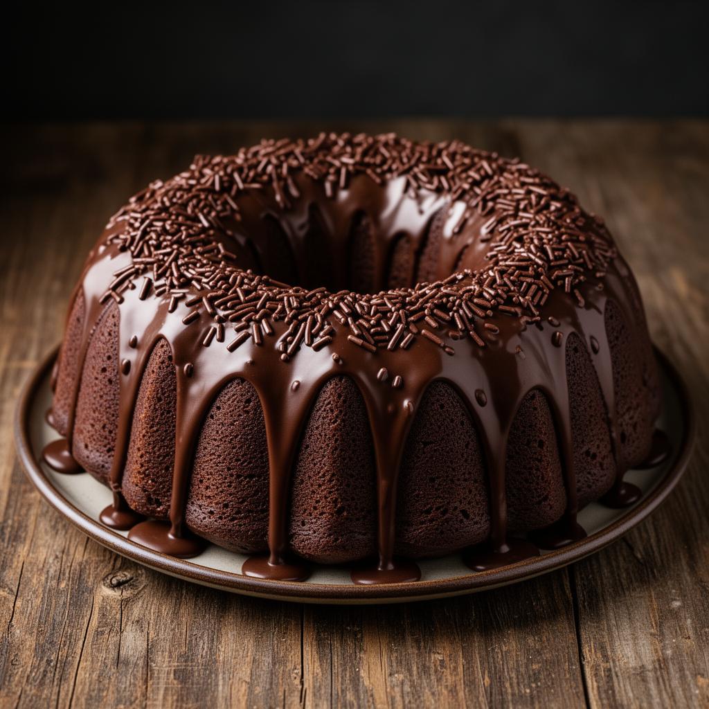 Bolo de Cenoura com Cobertura de Chocolate